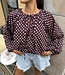 Isola Blouse Dot Bordeaux