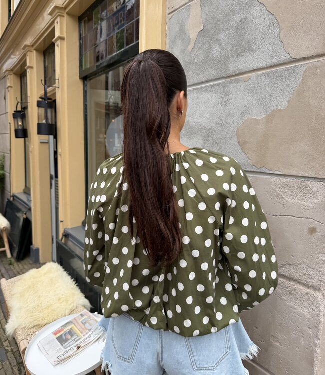 Isola Blouse Dot Green