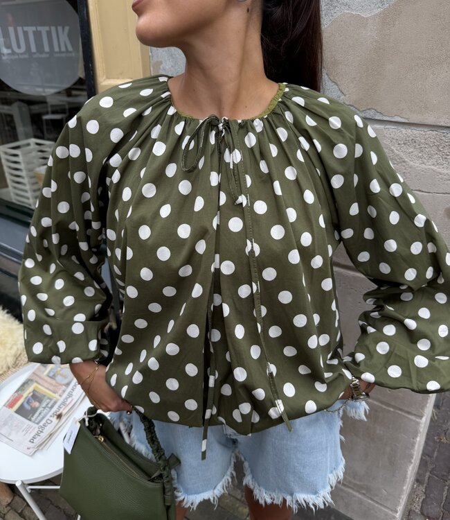 Isola Blouse Dot Green