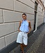 The Striped Light Blue Balloon Top