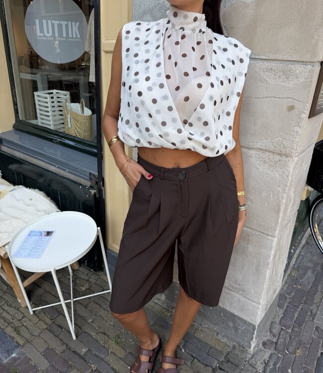 The Dark Brown Pantalon Jort