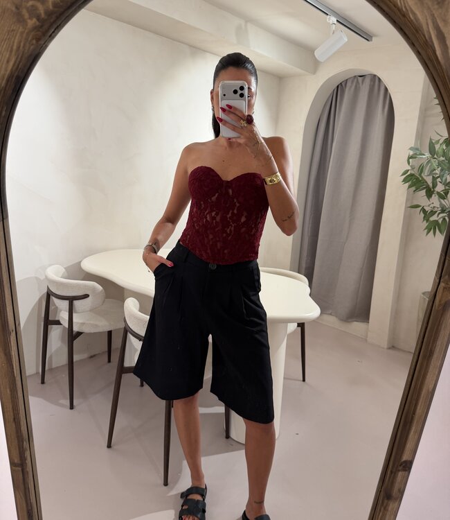 The Lace Corset Bordeaux