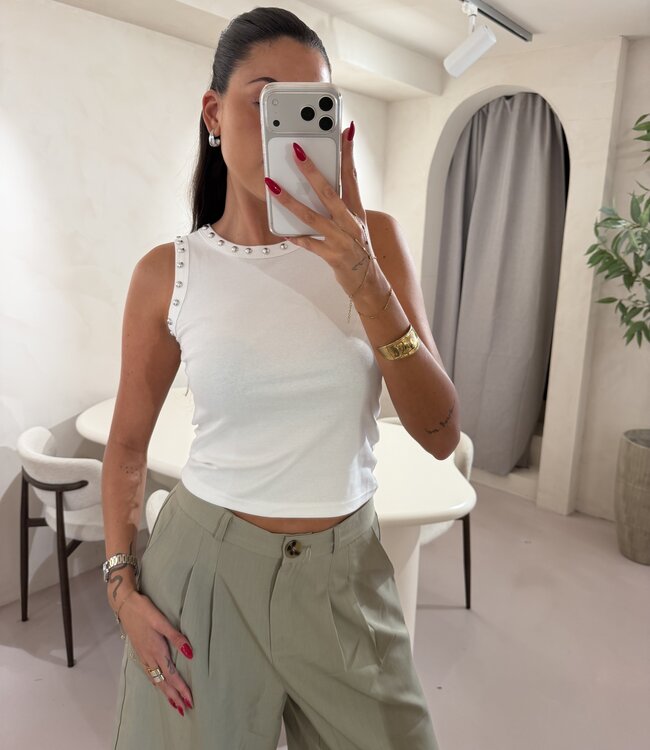 The Tank Top Studs Lizzy White