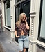 The Dotted Cropped Blazer Brown