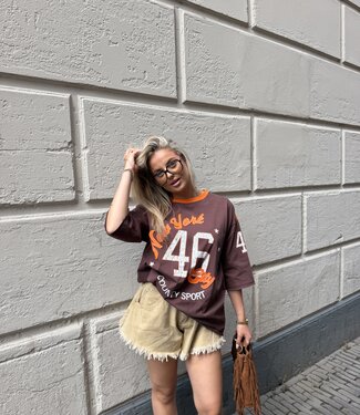 The Baseball Shirt Orange Brown