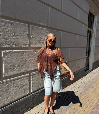 The Raven Lace Top Brown