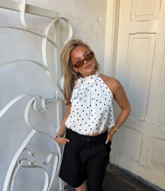The Satin Balloon Top White