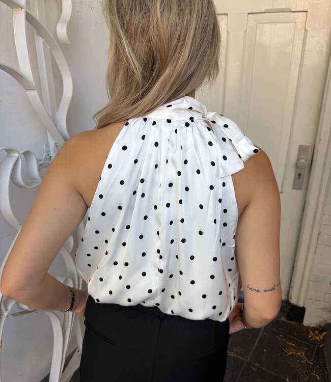The Satin Balloon Top White