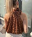 The Satin Balloon Top Brown