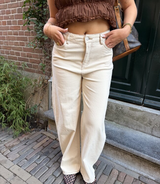 The Kate Beige Balloon Jeans
