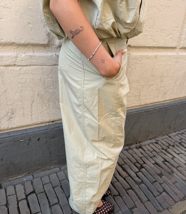 The Ambika Luisa Balloon Pants Light Green