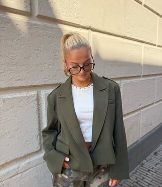 The Willow Blazer Dark Olive