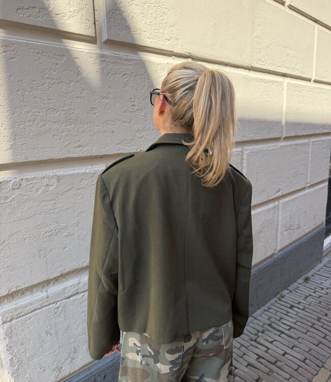 The Willow Blazer Dark Olive