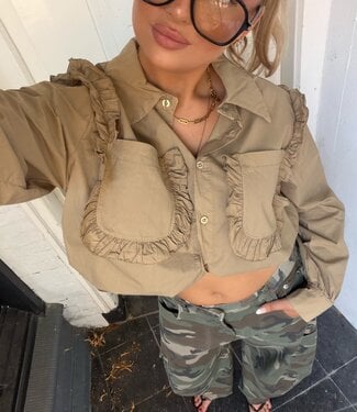 The Ambika Ruffle Blouse Camel