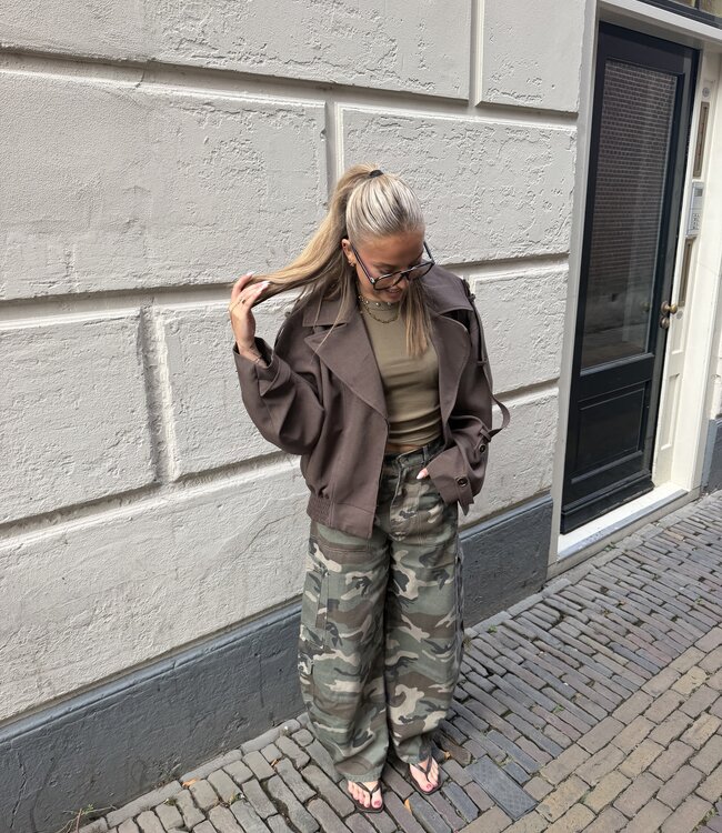 The Short Trench Jacket Brown