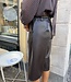 The Brown Fake Leather Jort