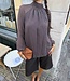 The Riley Check Blouse Brown