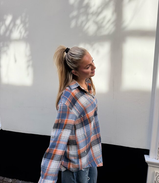 The Check Glitter Blouse Jacky
