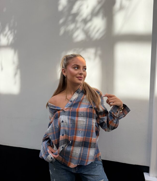 The Check Glitter Blouse Jacky