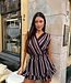 The Striped Playsuit Brown Black