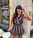 The Striped Playsuit Brown Black