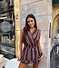 The Striped Playsuit Brown Brown