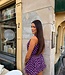 The Dotted Playsuit Purple White