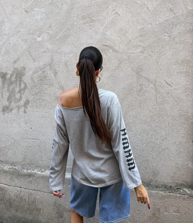 The Grey Oversized Jade Tee