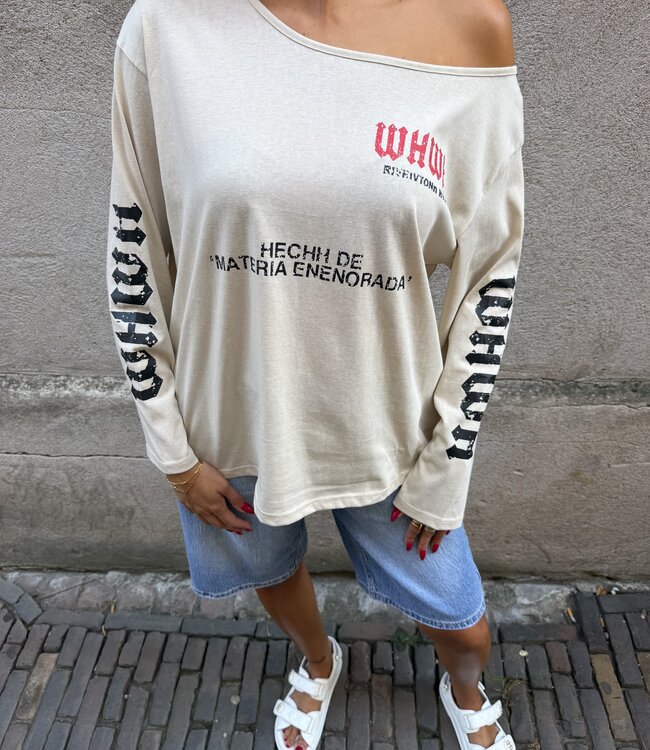 The Beige Oversized Jade Tee