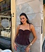 The Kiara Ruffle Corset Brown