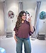 The Louisiana Blouse Check Bordeaux