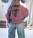 The Louisiana Blouse Check Bordeaux