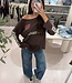 The Brown Oversized Jade Tee