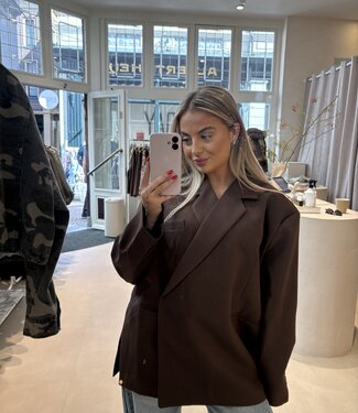 Ambika Oversized Blazer Brown
