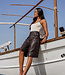 The Duna Fake Leather Jort Brown