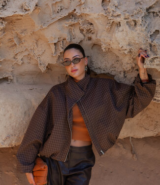 The Solé Check Jacket Brown