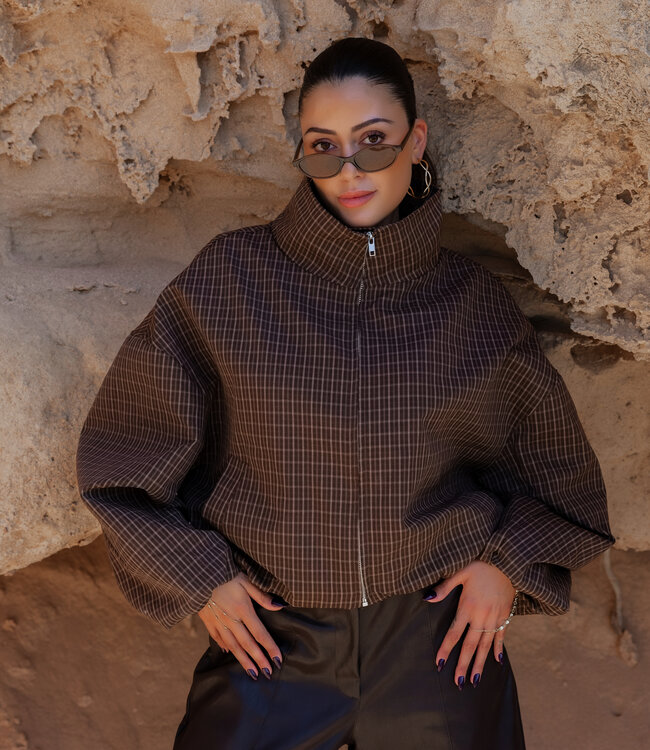 The Solé Check Jacket Brown