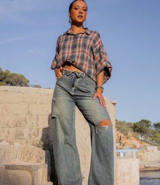 The Vintage Wash Balloon Omslag Jeans Lou