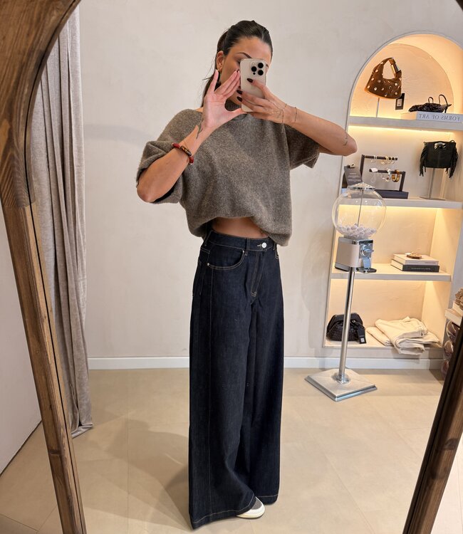 The Dark Denim Wide Leg Jeans