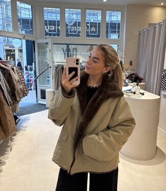 The Khourtney Reversible Jacket Khaki