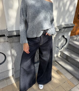 The Mae Knit Grijs Long