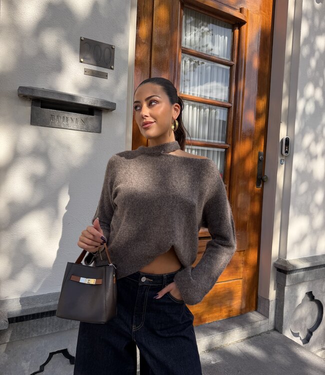 The Mae Knit Taupe Long
