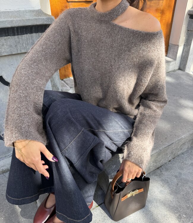 The Mae Knit Taupe Long