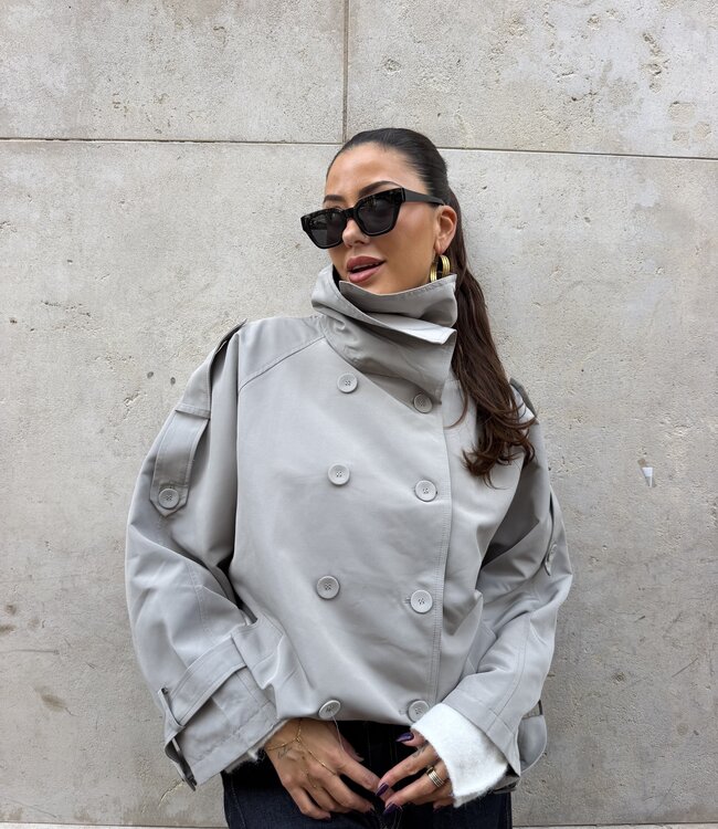 The Meadow Trench Jacket Light Grey