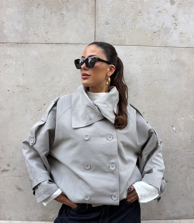 The Meadow Trench Jacket Light Grey