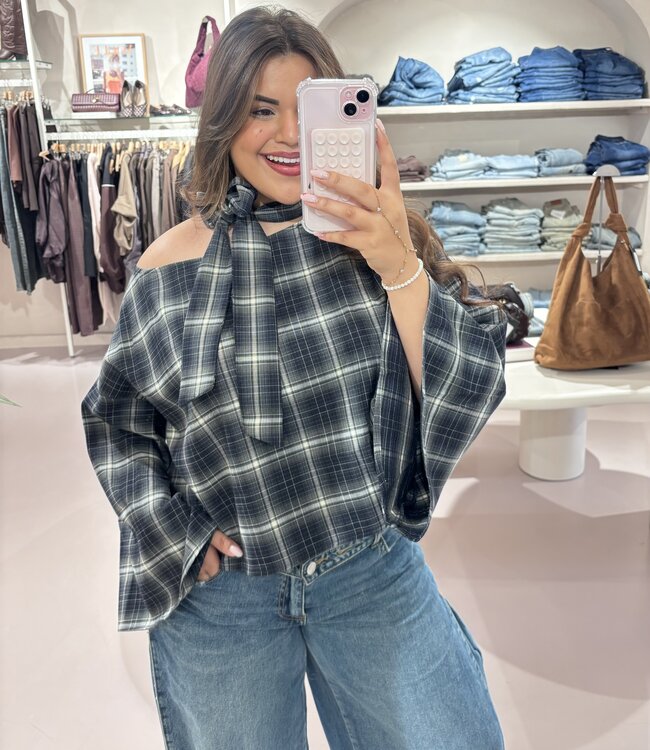 The Charlotte Bow Blouse Navy