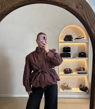 The Amelie Belted Jacket Bordeaux