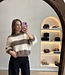 The Fluffy Knit Brown White Striped