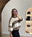 The Fluffy Knit Brown White Striped