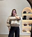 The Fluffy Knit Brown White Striped